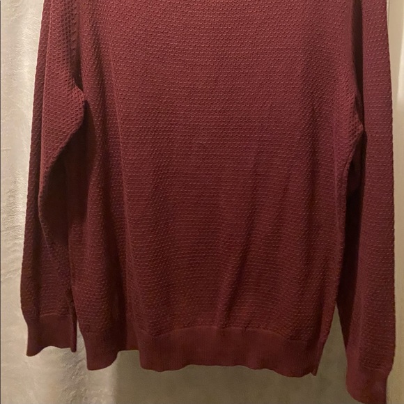 Tasso Elba Supima Cotton Maroon Sweater - Picture 5 of 6